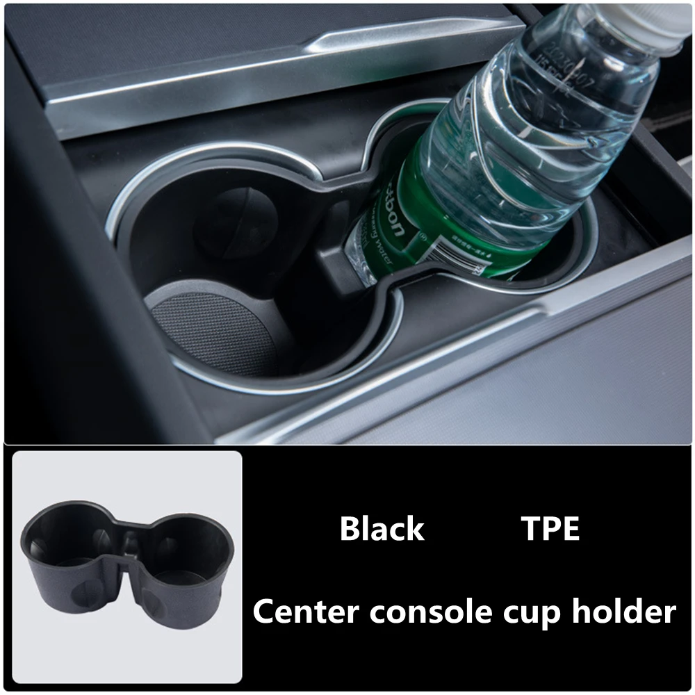 

​Cup Holder For Tesla Model 3 Highland 2024 Central Control Armrest Box Fixed Water Cup Slot Storage Cup Holder New For Model 3+