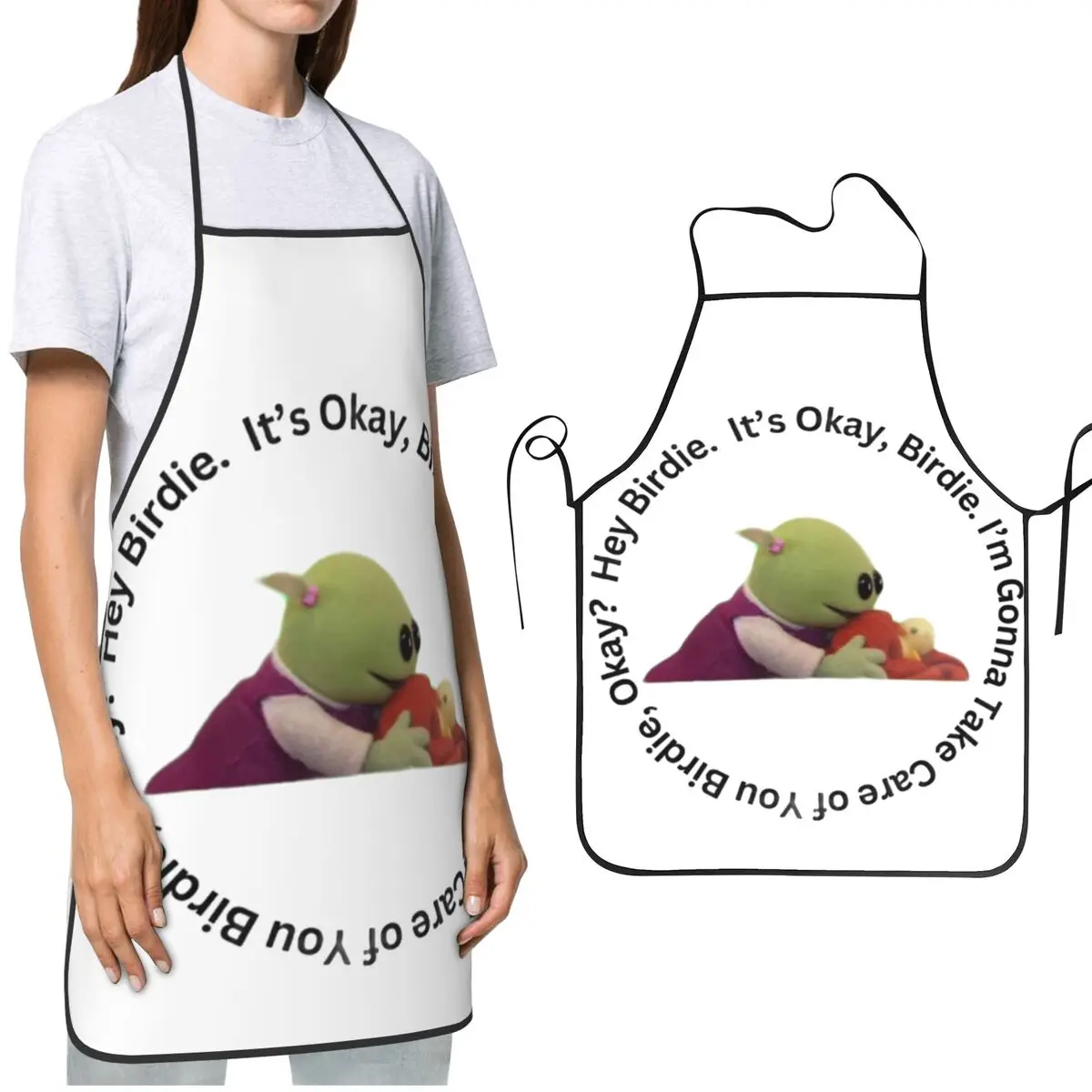 Nanalan I'm Gonna Take Care Of You Birdie Apron Oil & Water Resistant Adjustable Cooking BBQ Grilling Aprons for Chef Gifts