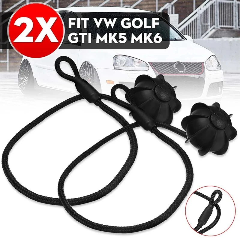 2X For Golf MK5 MK6 Rabbit R R32 R20 Hatch Parcel Shelf String Cord Tonneau Cover Strap Tailgate Trunk 1K6863447A