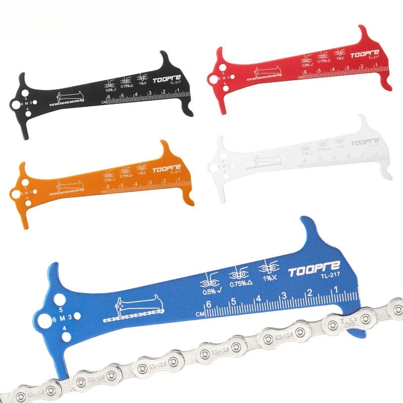 

Bicycle Chain Wear Indicator Tool, 3-in-1 Chain Checker Ruler, for MTB & Road Bike Maintenance, Measure Chain Stretch