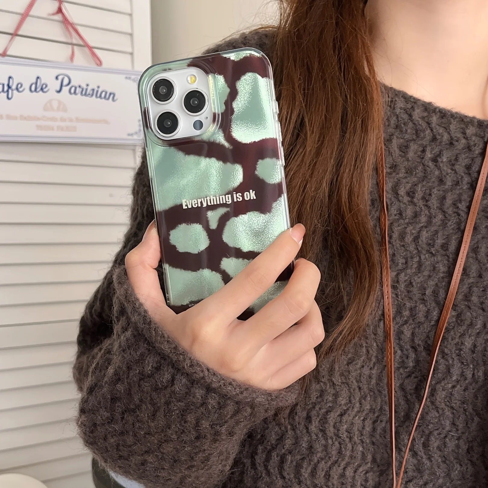 

Water Rpple Mint Green Phone Case for vivo V60 V50 V30e V30 V29e V27 V29 V25 V21e V23e S17 Lite Pro 4G 5G Feather Texture Cover