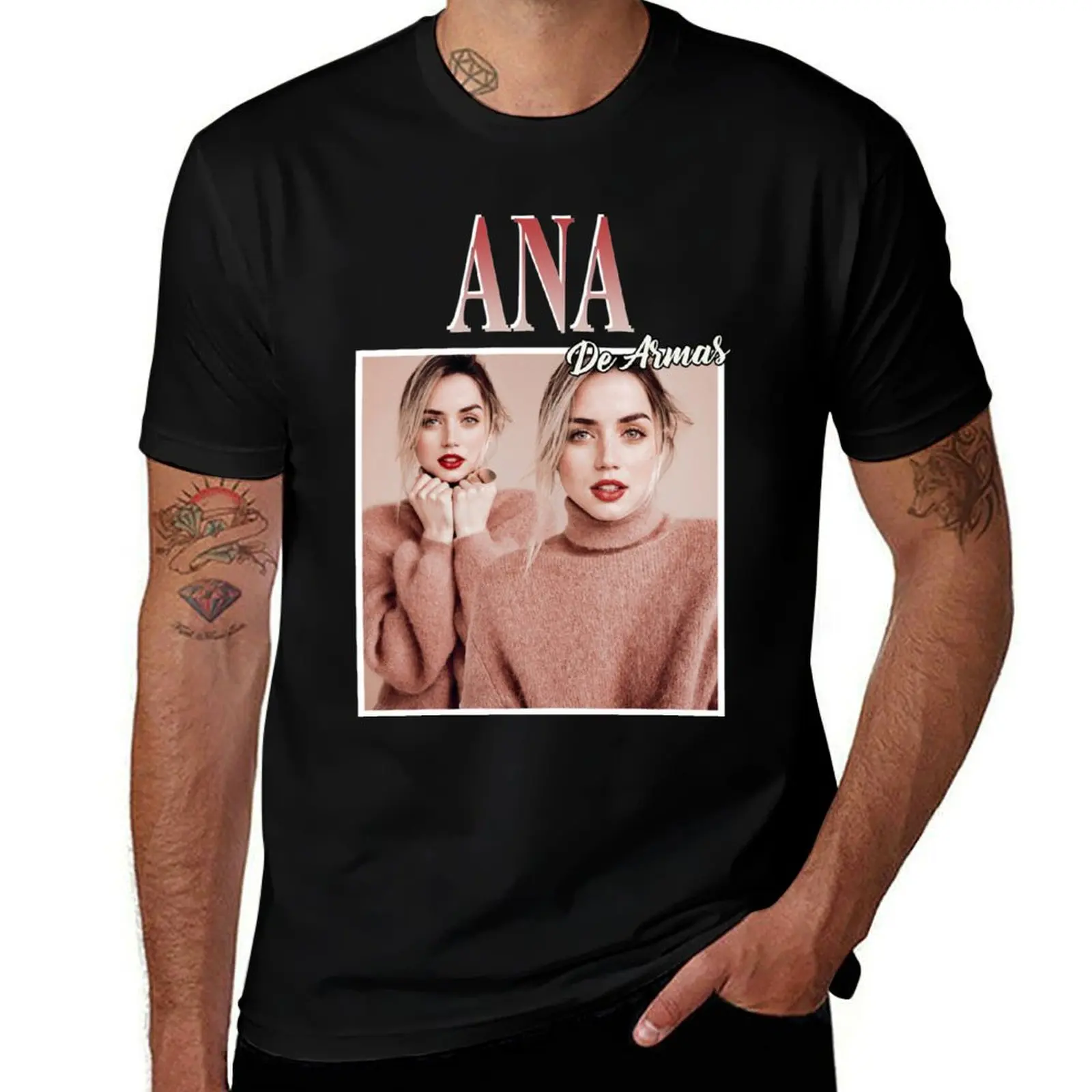 Футболка Ana de Armas, модная футболка с графическим рисунком для мужчин
