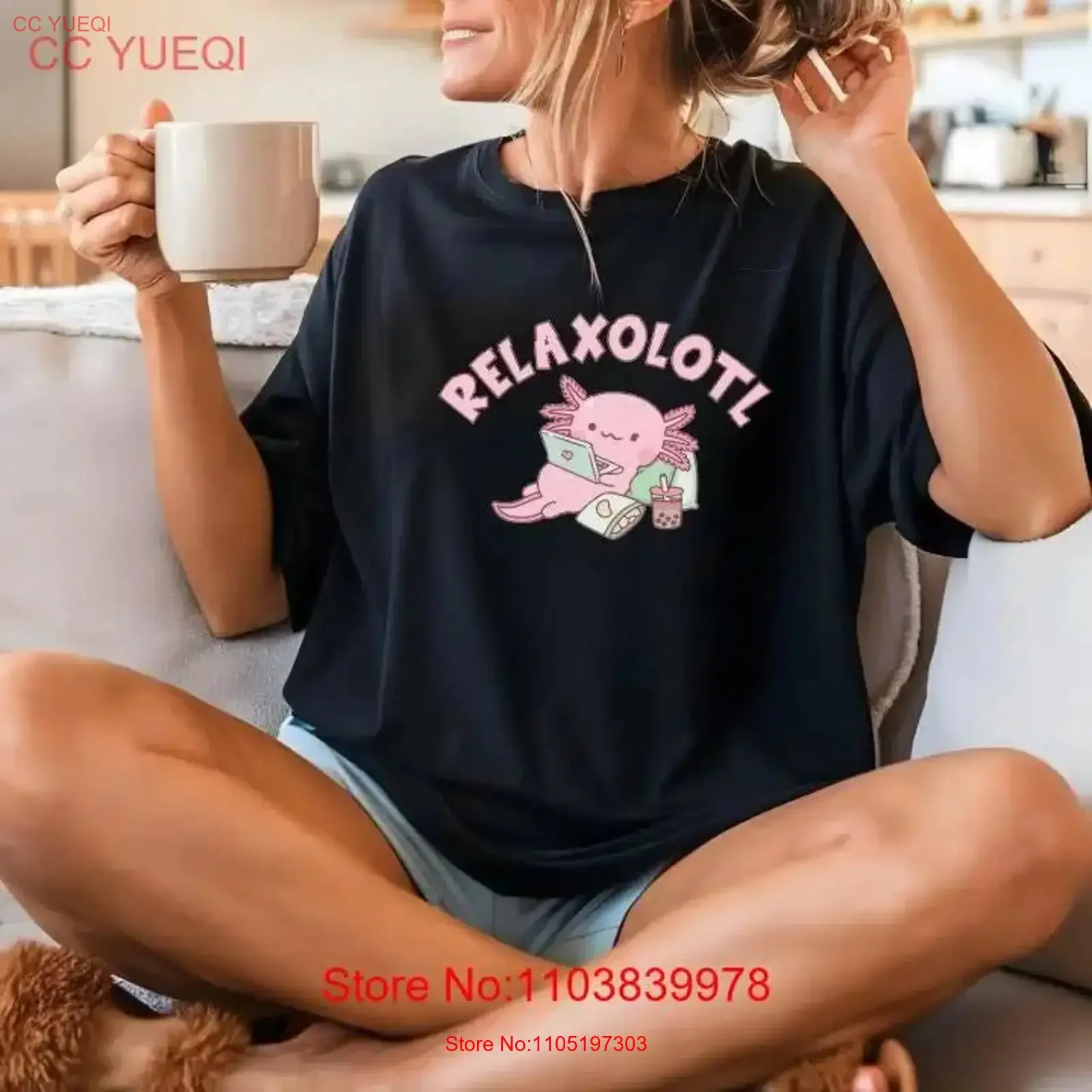 

Футболка Relaxolotl I Axolotl Questions, забавная саламандра с круглым вырезом для нее, лучший друг, BEL10, винтажная стираная футболка