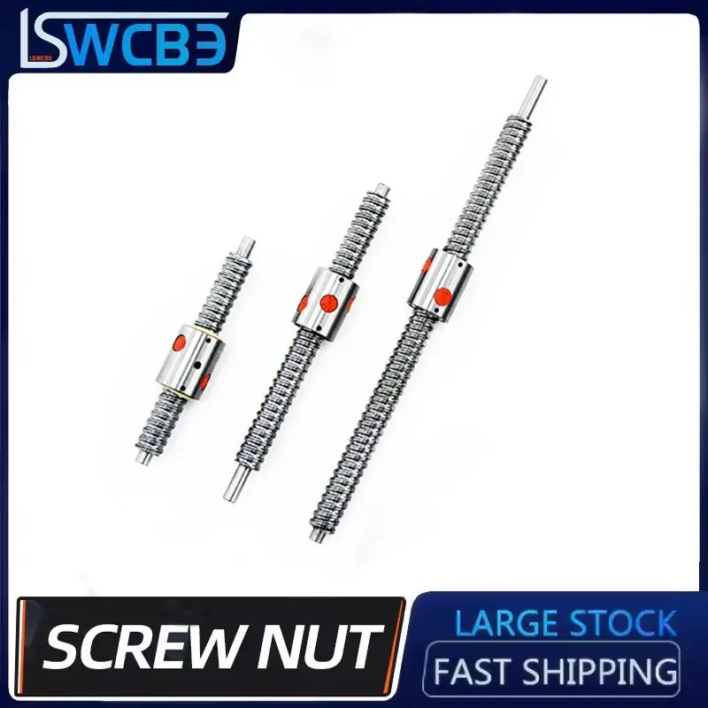 

Precision Ball Screw Straight Nut Set 1204 1605 1610 High-Speed Transmission Module Processing Arbitrary Length