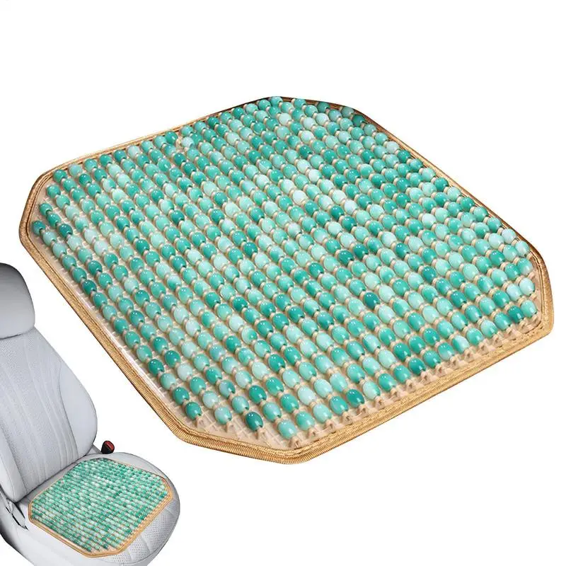 

Cooling Car Seat Bead Seat Pad Mat Synthetic Jade Breathable Cover Cushions For Auto Truck Wheelchair Desk Chairs Car Sedan