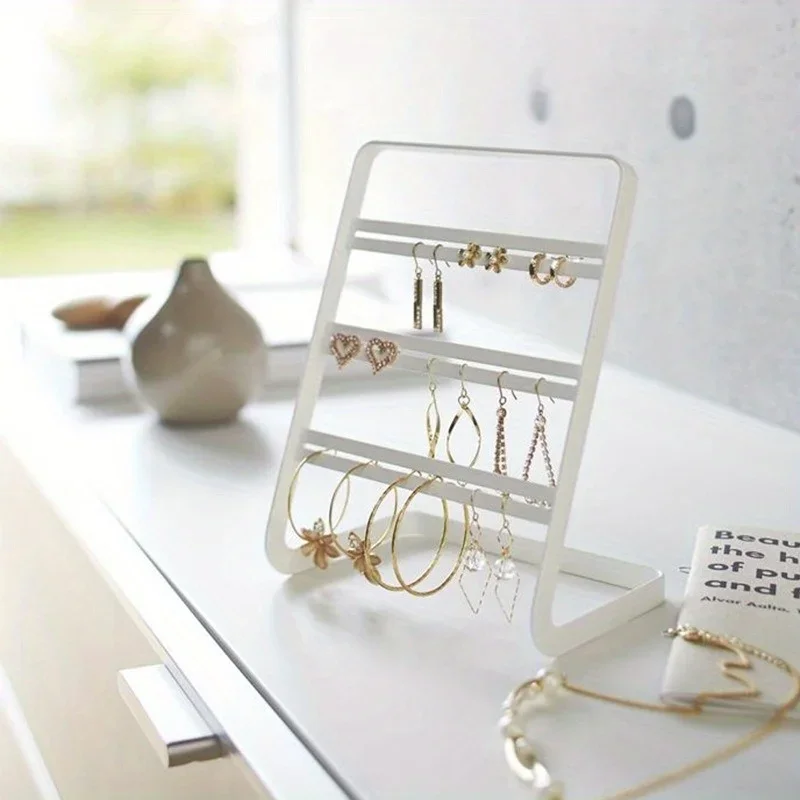 New Metal Jewelry Organizer Multi-layer Jewelry Display Creative Earrings Ring Storage Shelf