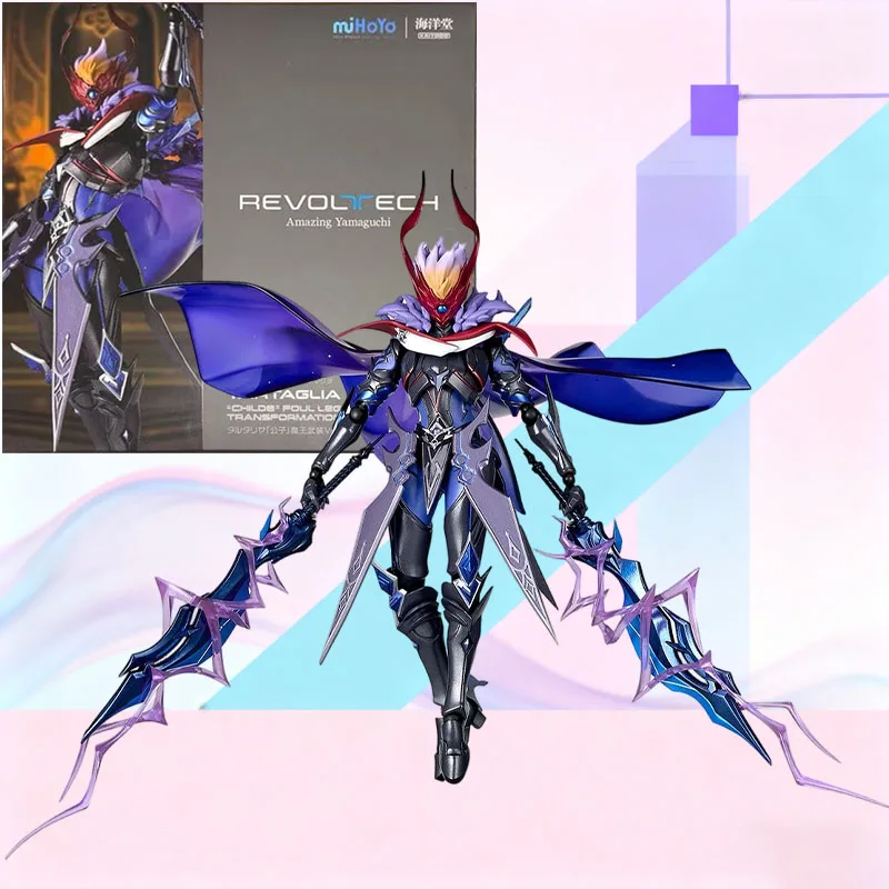 

Фигурка Revoltech Genshin Impact Series Tartaglia Childe Foul Legacy, 180 мм, подвижная, с эффектами, оружием и подставкой для демонстрации