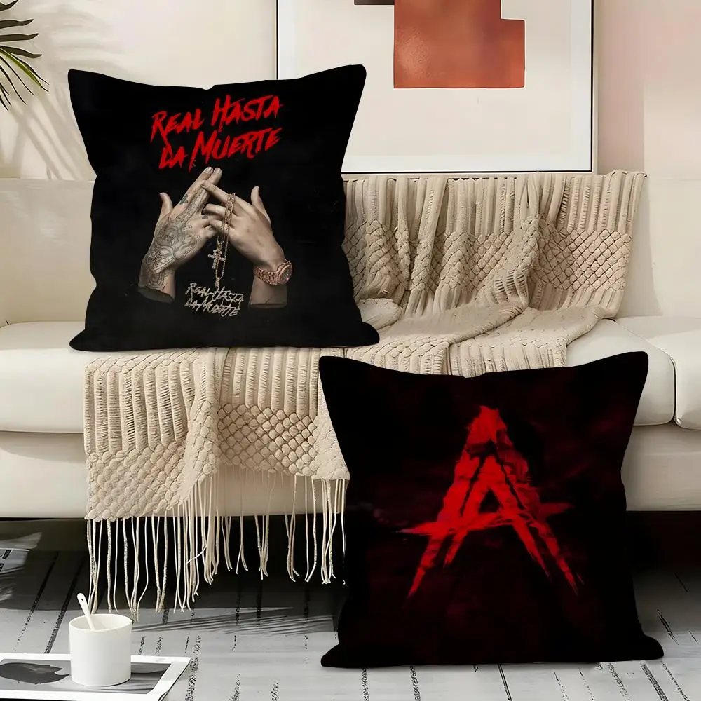 A-Anuel AA SINGER Pillow Case Linen Pillow Covers Cover For Couch Living Room Bench Patio Floor Linen Home Decor