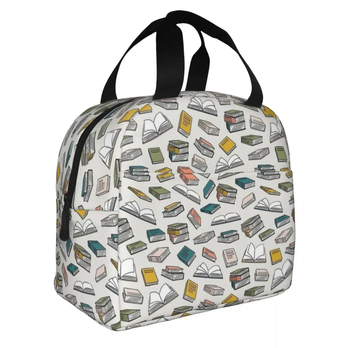 All The Books - Back To School - Book Lover Construction Truck Insulated Lunch Bags Cooler Bag Tote Lunch Box Food Handbags