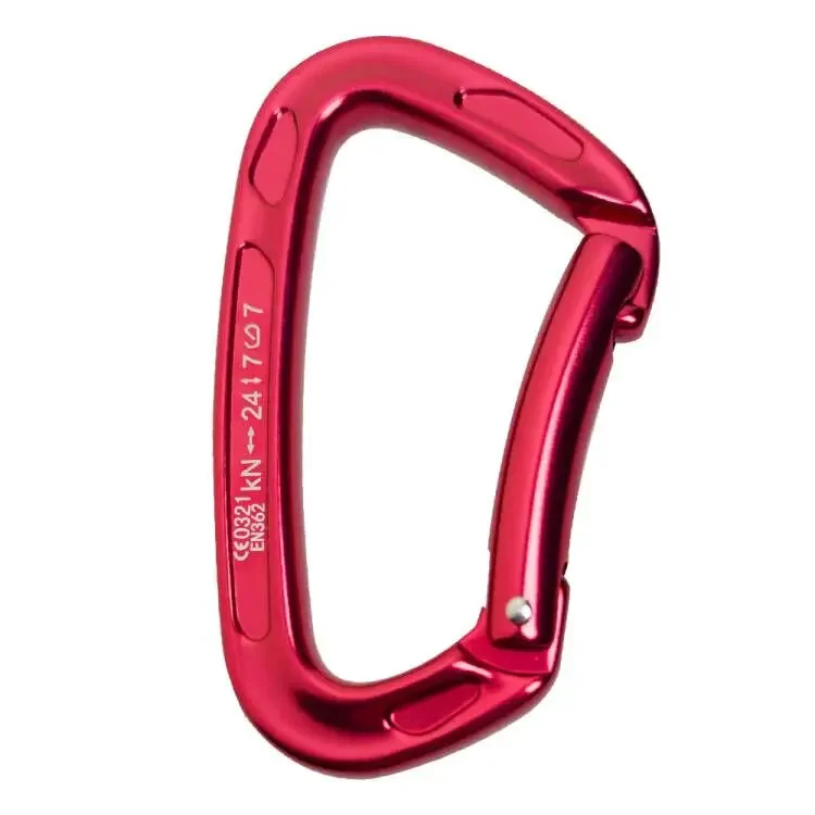 2/5PCS 24KN Bent Gate Outdoor Mountaineering Climbing Carabiner Mountaineering Rappelling Rescue Caving Aluminum Locking