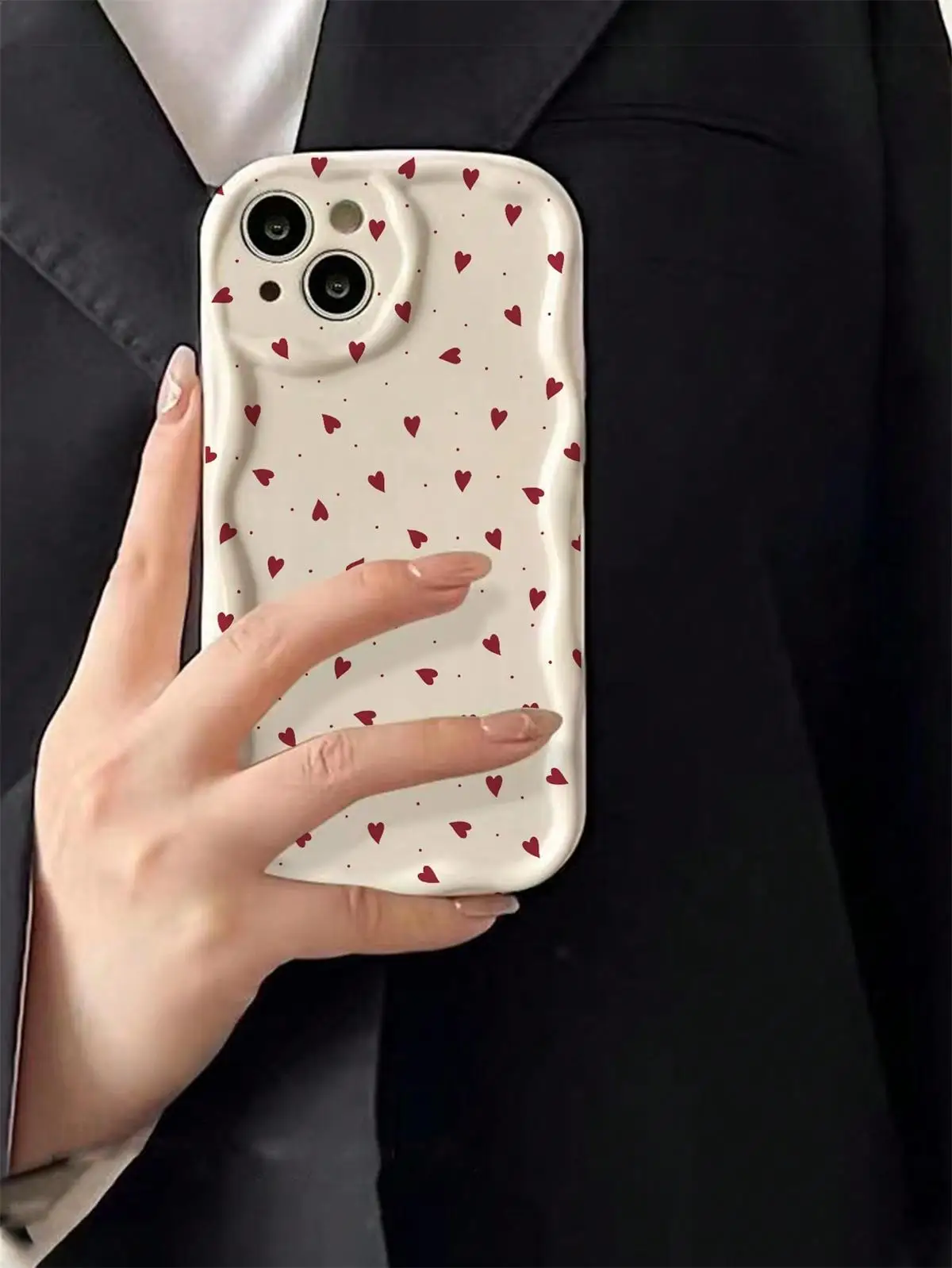 Love Heart Case for  Huawei P30 Mate 30 40 Pro P40 Nova 9 SE 10 SE 11 5T 7 Pro Flower Curly Wave Soft Silicone Shockproof Cover