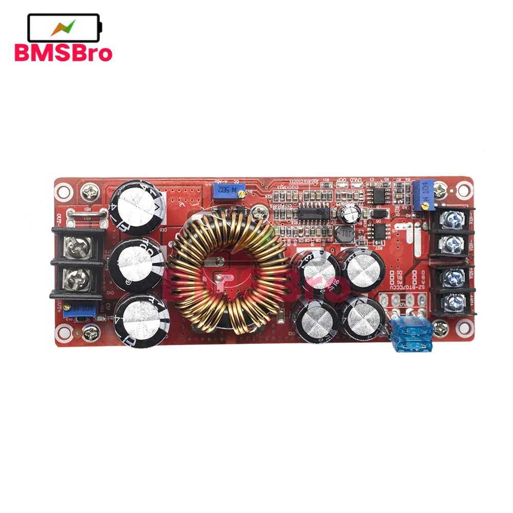 Professional DC 20A 1200W DC-DC Step Up Boost Converter Power Supply 8-60V 12V Step Up to 12-83V 24V 48V With Heat Sink