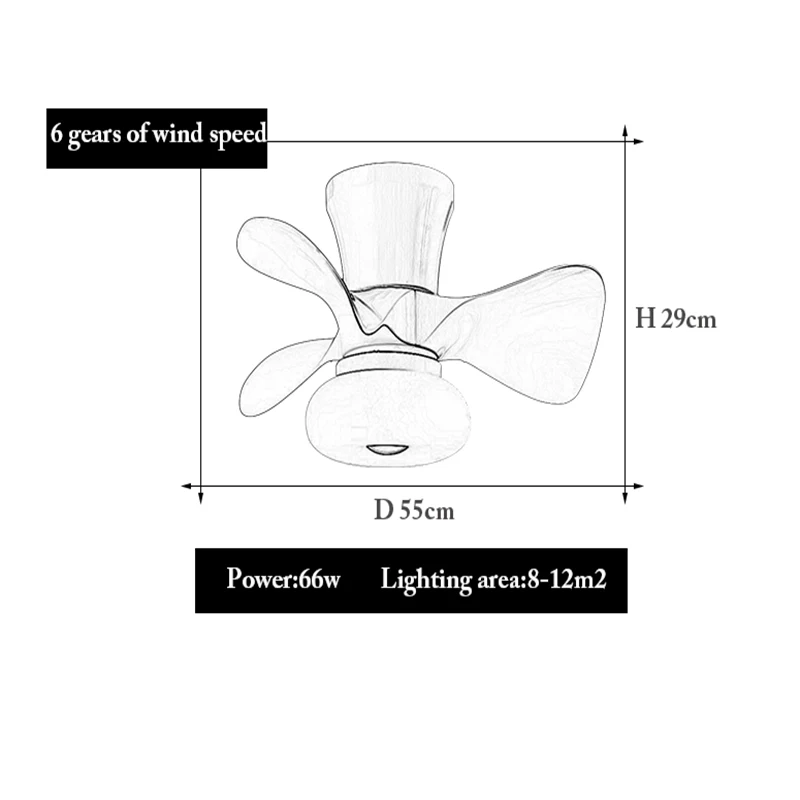 현대 장식 LED 천장 팬 램프 조정 가능한 실내 조명 원격 제어 침실 다이닝 룸 연구를위한 여러 색상