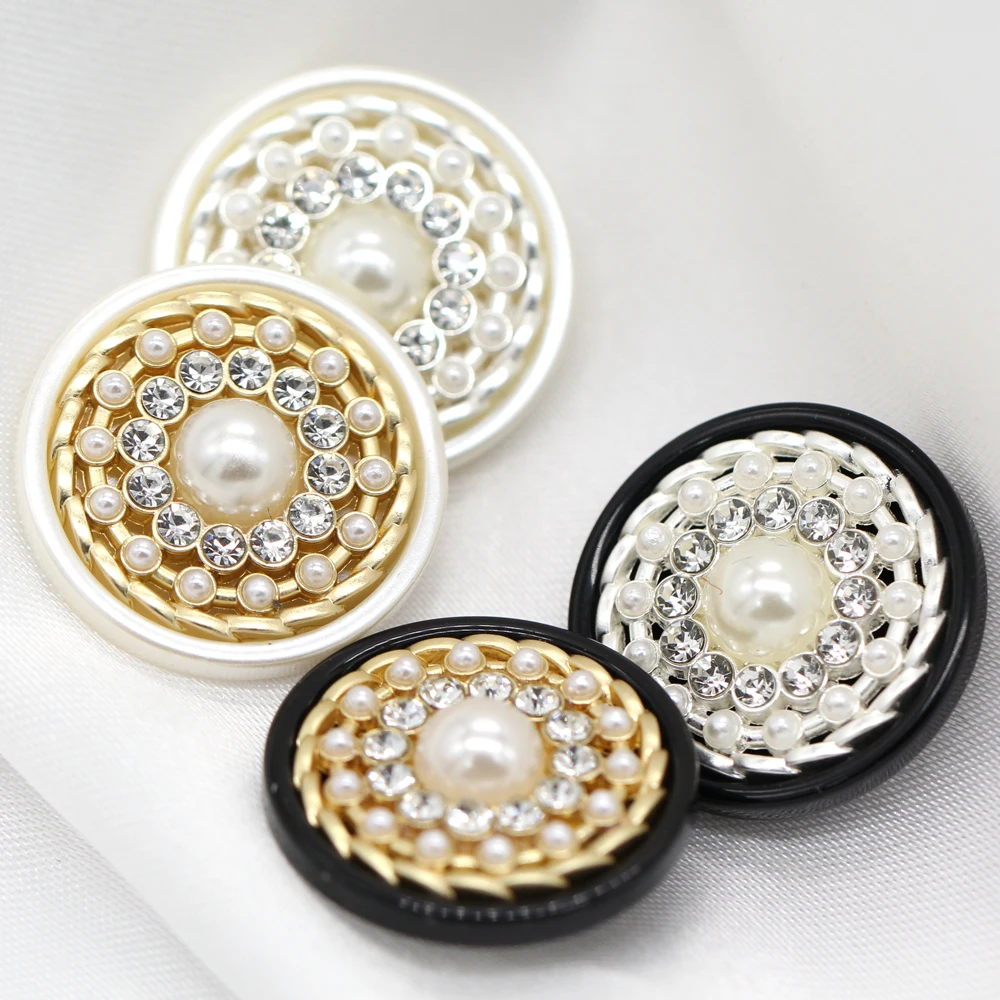 HENGC Elegant Jewelry Resin Shank Buttons For Sewing Retro Women Jacket Coat Suit Handmade Decorations DIY Accessories Wholesale