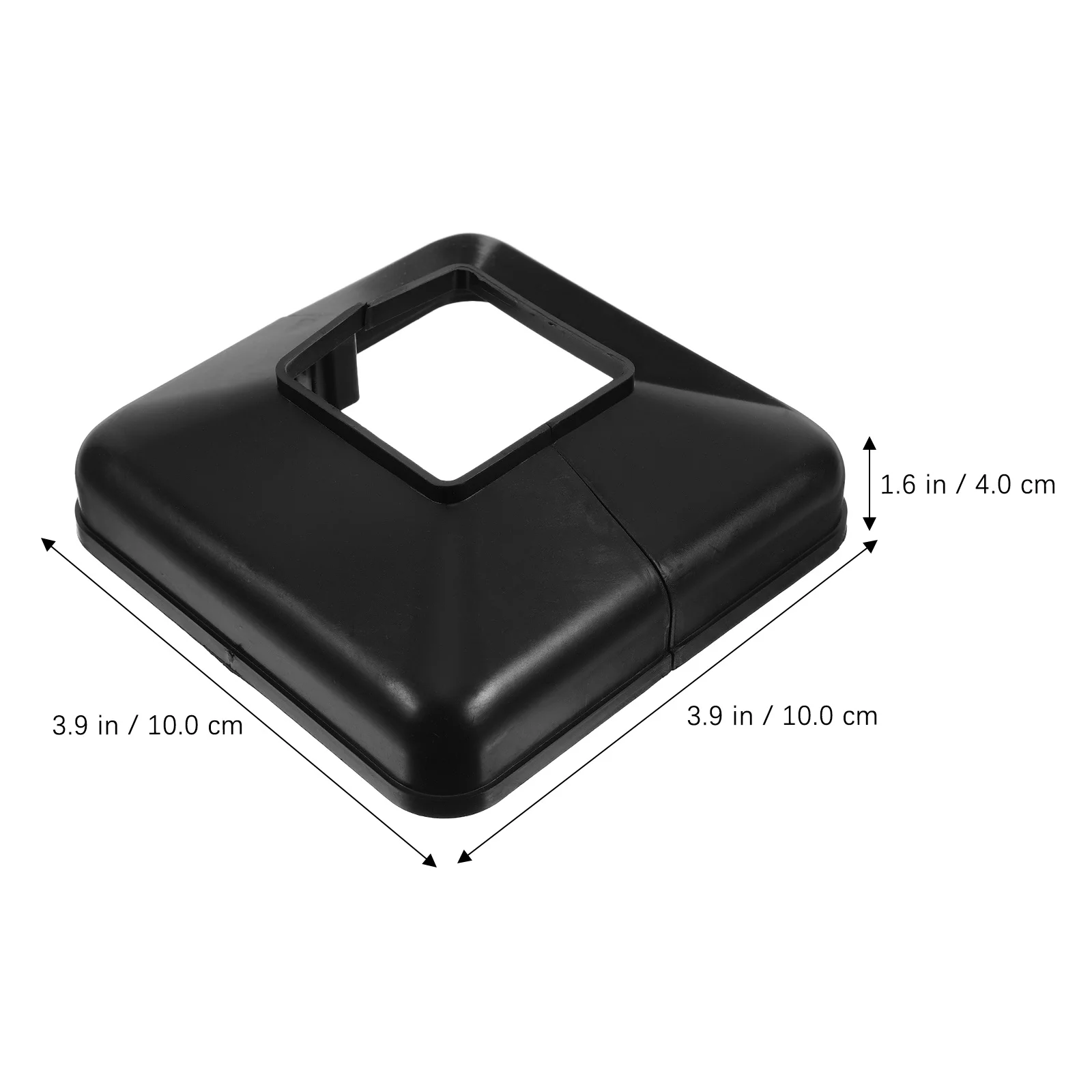 12pçs capas decorativas de escada, capa de plástico para base de poste de deck para trilhos, varanda, design dividido durável, fácil instalação, saia de poste de deck