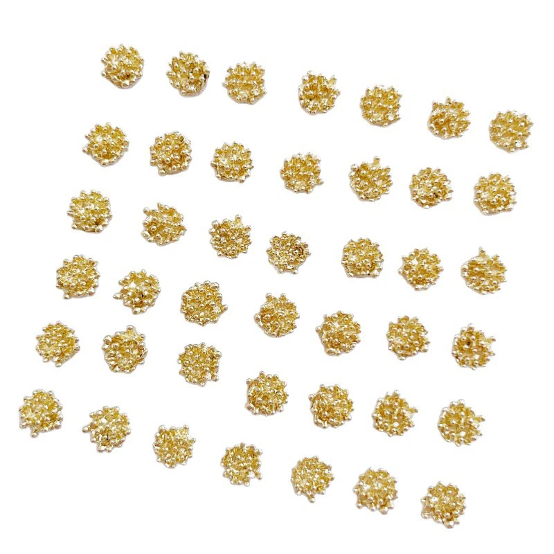 السائبة 10 قطعة 7 مللي متر الذهب زهرة السداة سبيكة فلاتباك تزيين DIY بها بنفسك القرط أجزاء النتائج مجوهرات الإكسسوار