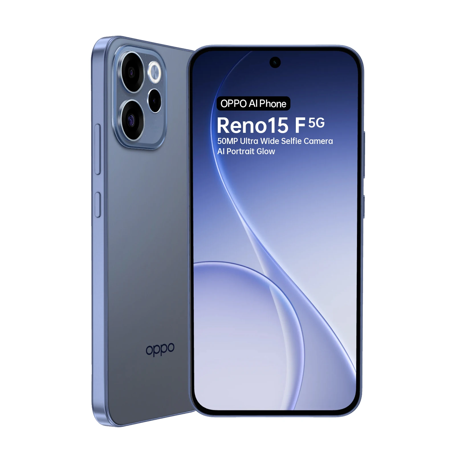 Eu-versie smartphone OPPO Reno15 F 5G 8 GB + 256 GB Blauw, ColorOS 16.0, Snapdragon 6 Gen 1, 6500 mAh, 80 W, 6,57 inch, 2372 * 1080 pixels 50 MP OIS-camera, NFC, Wi-Fi 5, Bluetooth 5.1, GPS, officiële