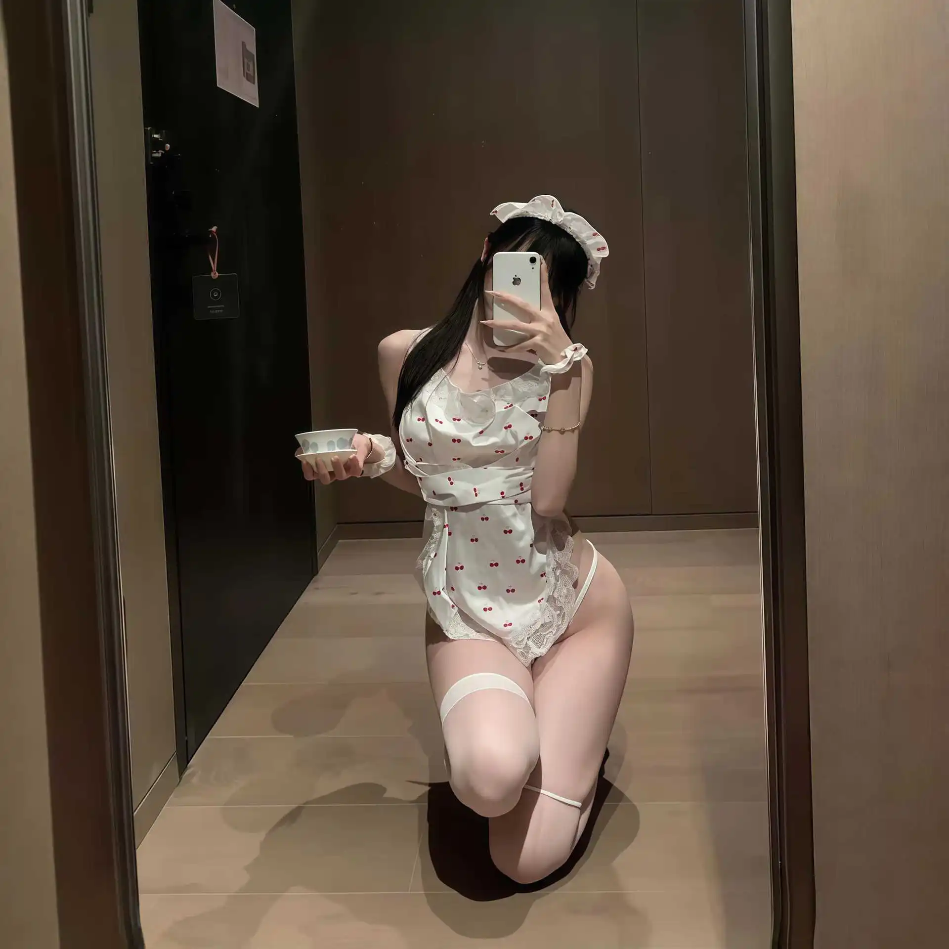 

Japanese Cute Hollow Anime Little Milk Chef Cosplay Costume Sexy Lingerie Sexy Maid Costume Stage Pole Dance Performance Costume