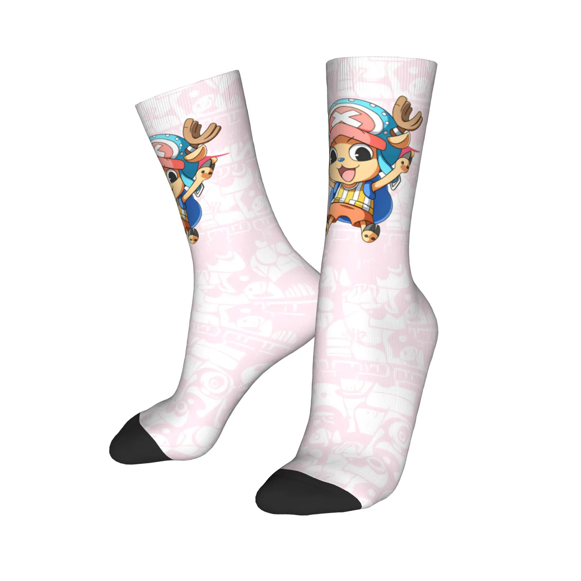 Custom One P-Pieces Tonys Choppers Mens Crew Socks Unisex Cool Lovely Deer Cartoon Anime Spring Summer Autumn Winter Dress Socks