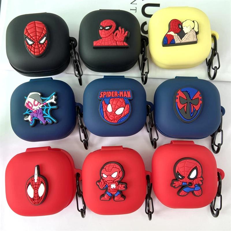 Marvel Earphone Case for Samsung Galaxy Buds Live/Buds Pro/Buds 2/Buds2 Pro Marvel Silicone Soft Protective Case Earphone