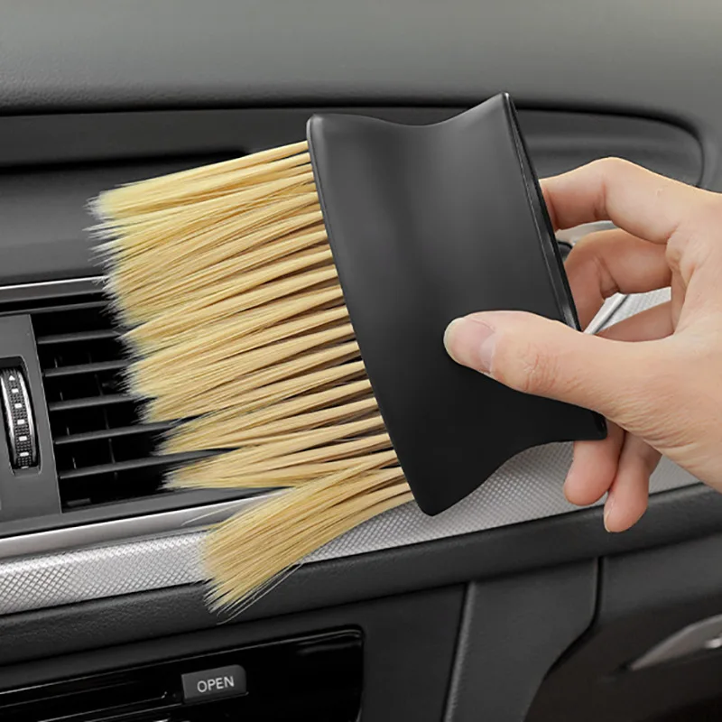 Car Cleaning Brush Dust Removal Brush Auto Air Conditioning Air Outlet Interior Fine Seam Dust Cleaning Soft Brush Dust Artifact