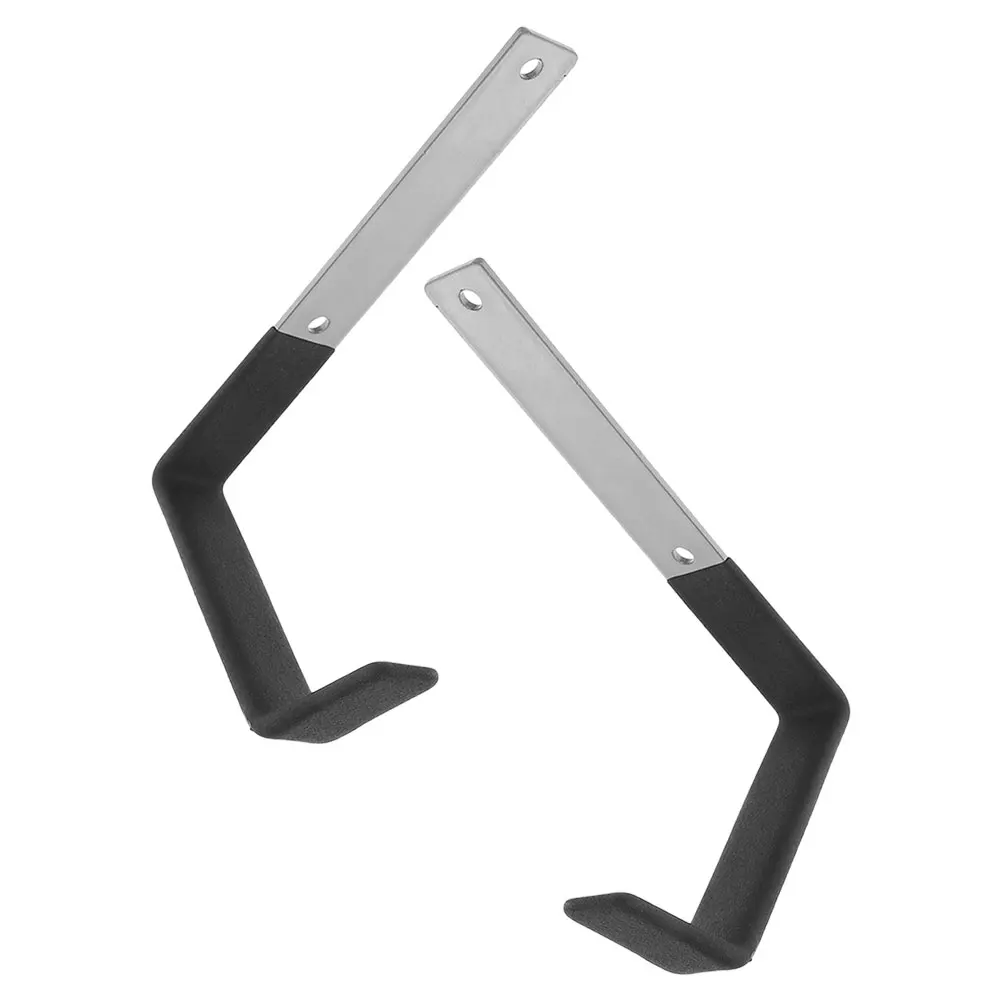 

2pcs Heavy Duty Garage Storage Hooks for Bikes Tools Ladders Foldable Chairs Wall Mount Metal U Shaped Hangers Black Color