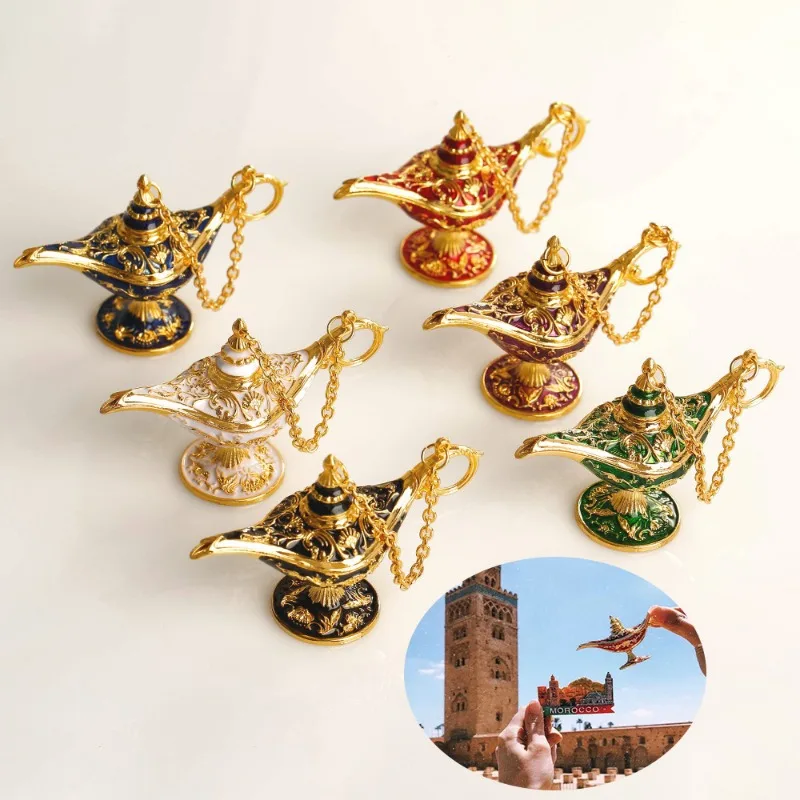 Lámpara de los Deseos, Lámpara de Aladdín, Adorno para Sala de Estar, Decoración Vintage Estilo Palacio Ruso, Decoración para Fiestas, Cenas y Manualidades