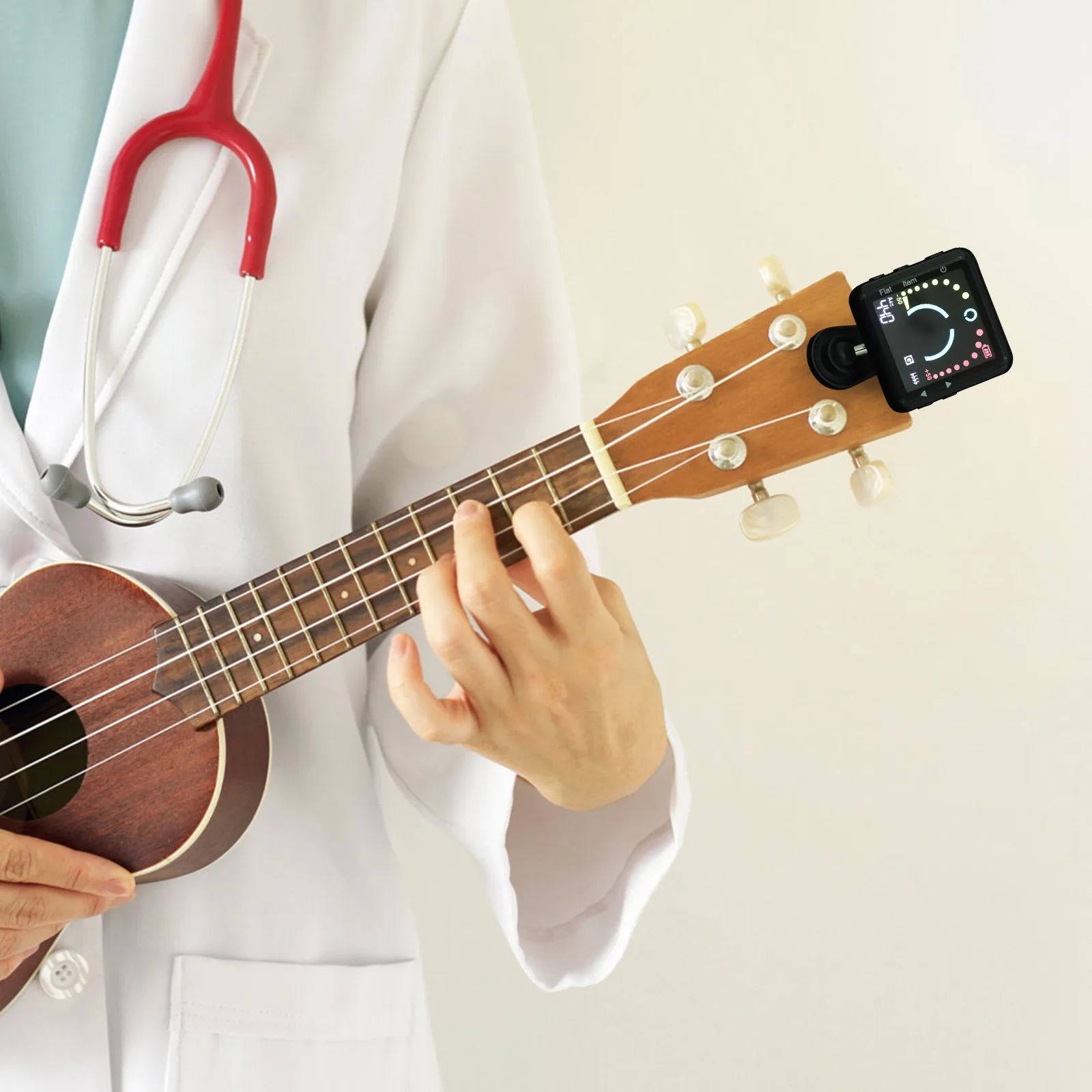 

Multi-function Guitar Tuner Clip On Rechargeable Ukulele Cello Violin Electric Acoustic ABS Mini Tuners for Portable Precise