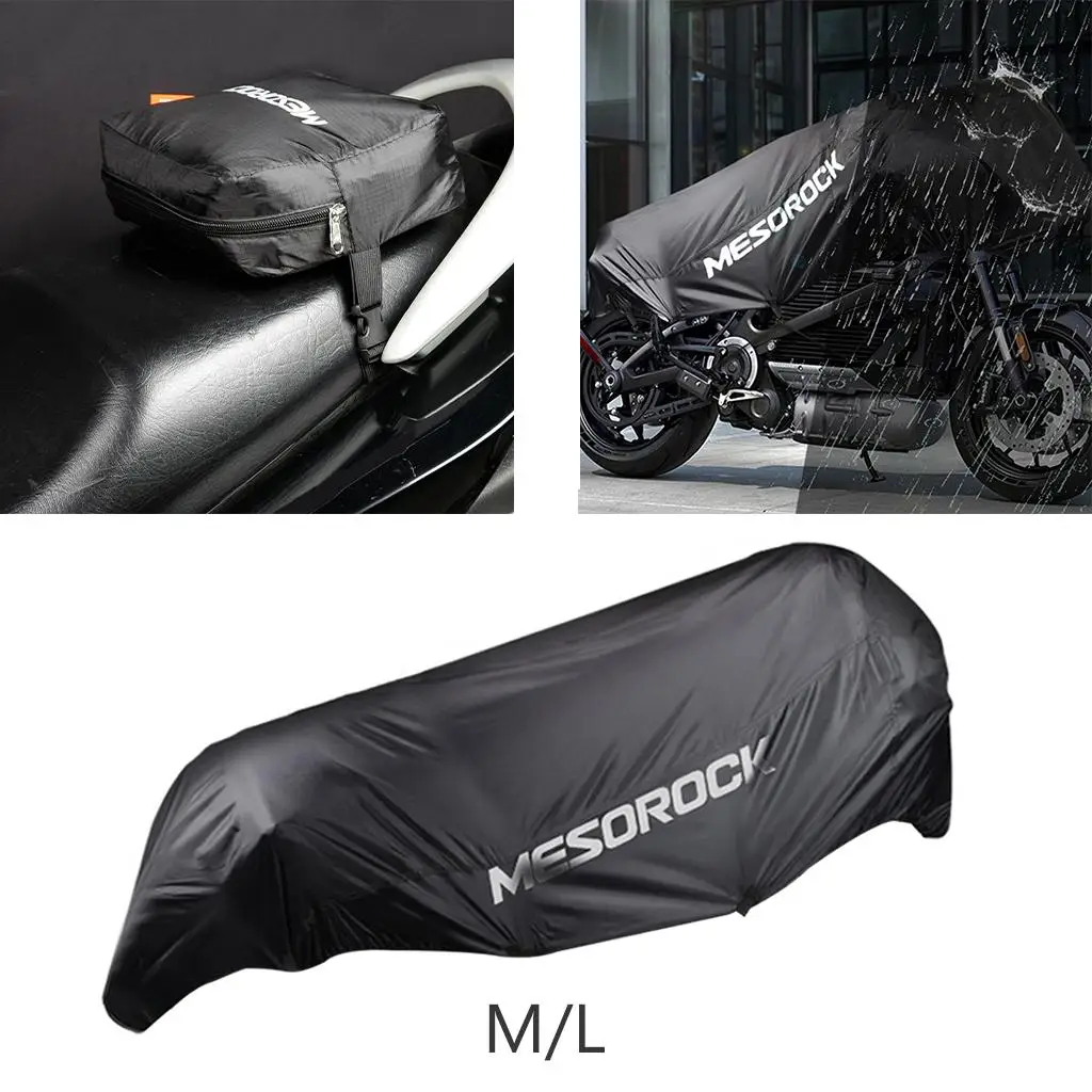 Motorcycle Half Cover Polyester Lightweight Anti Rust Black Fits for ATV Adv