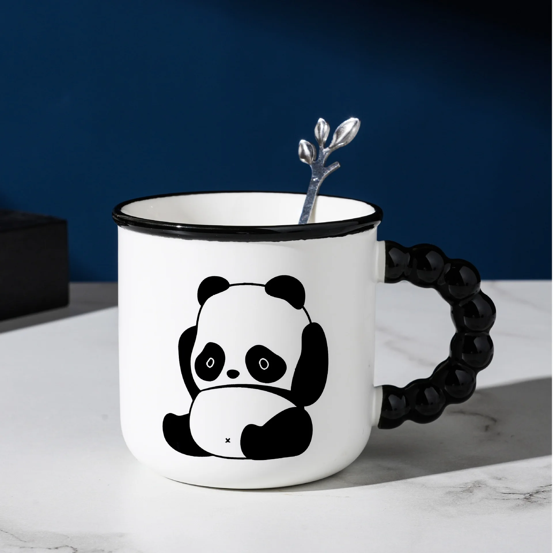 Cute Panda Ceramic Mug Companion Gift Cartoon Ceramic Water Cup Children\'s Cup Small Gift Mug Ins Style