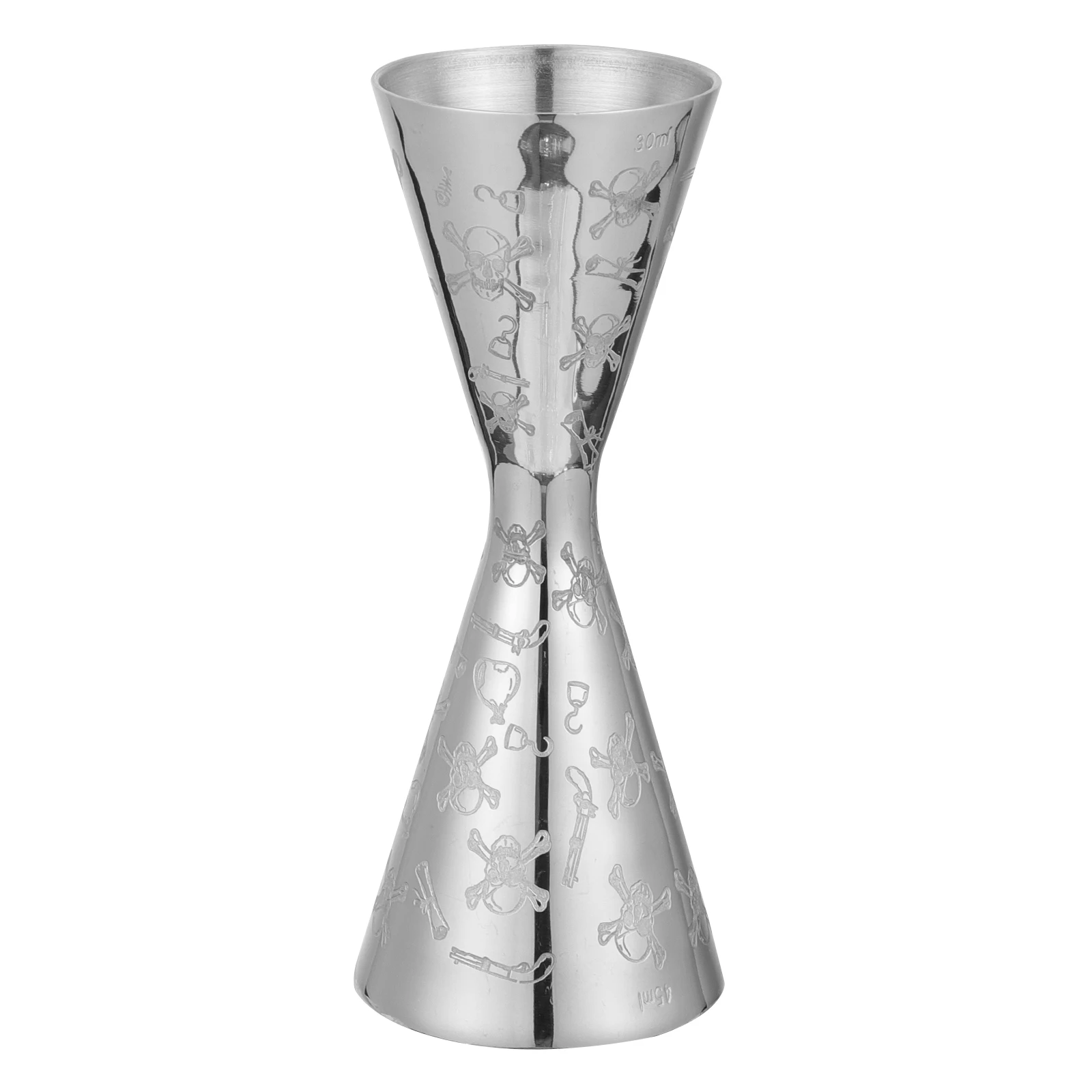

1Pcs Stainless Steel Skull Double Jigger Cocktail Bartending Ounce Cup Measuring Device Bar Tool Professional Cocktail Jigger