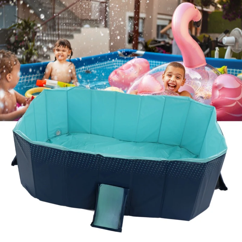 1.6M/2.6M Foldable Swimming Pool Folding Oversize Bath Pool Inflation Free for Home Outdoor