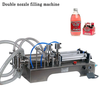 10-1000ml Commercial Horizontal Semi Automatic Pneumatic Liquid Wine Filling Machine Piston Beverage Filler Juice Packager