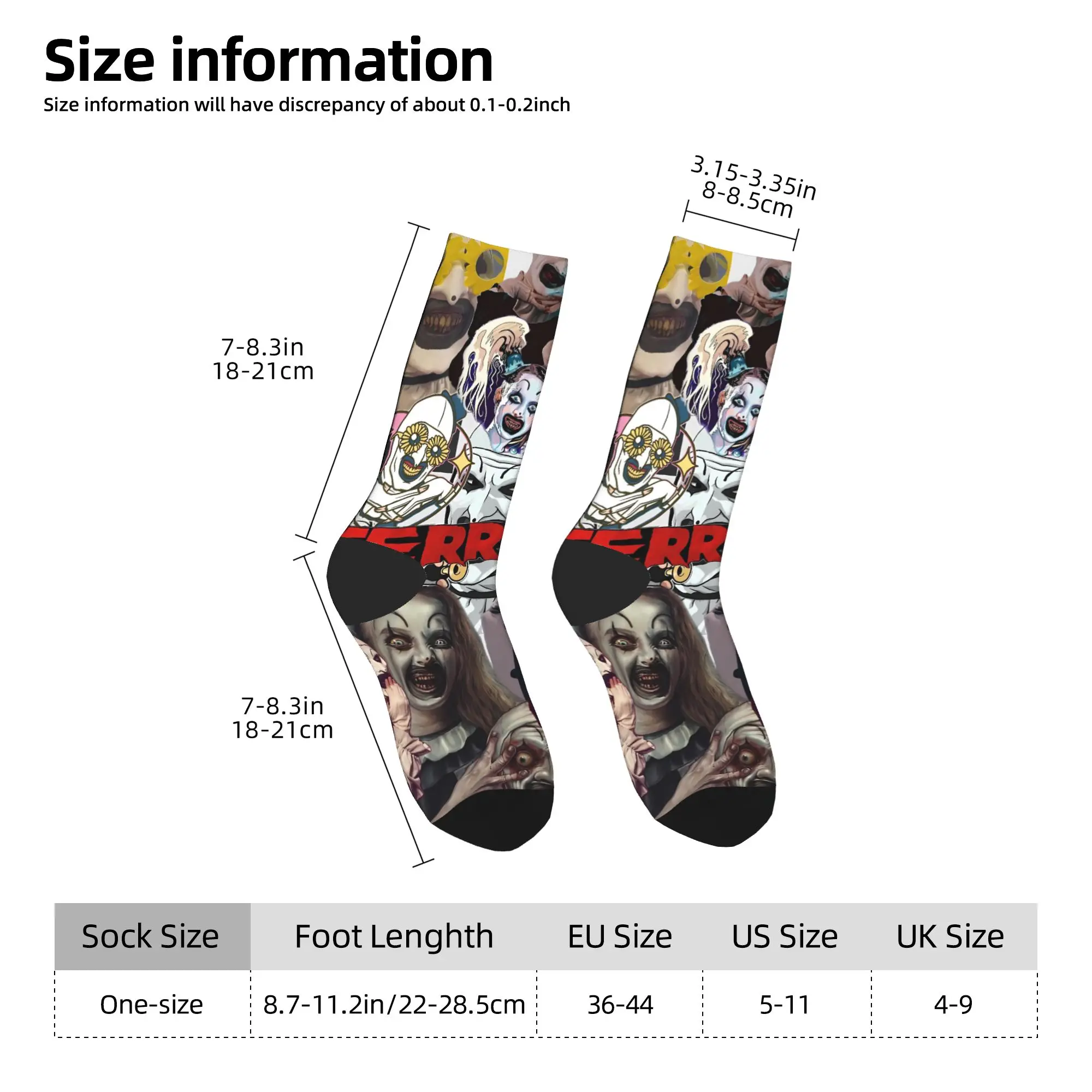 Couple Socks Retro Terrifier Movie Halloween  Stockings Anti Bacterial Breathable Socks Spring Korean Design Climbing Socks