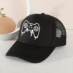 Casual Trendy Game Console Stitching Mesh Cap, Sun Protection Comfortable Breathable Cap For Summer Boys And Girls Accessories
