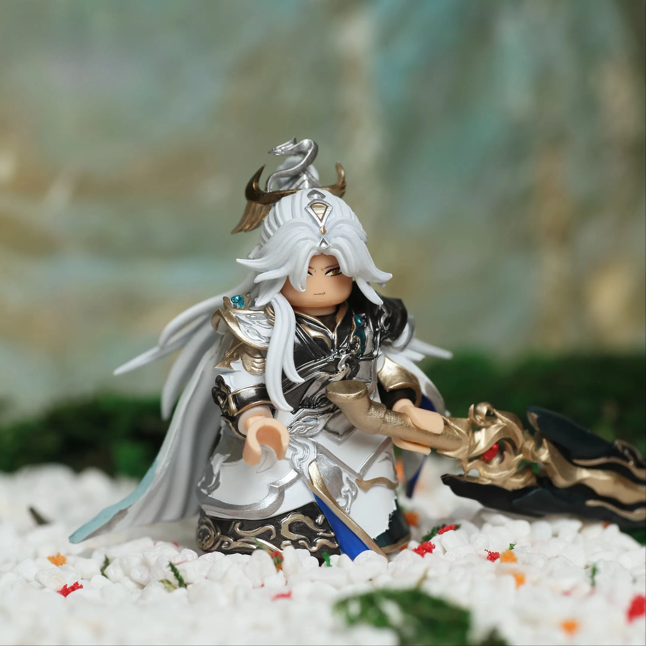 Honor of Kings Game Figure Li Xin Peripheral ABS Model Assembling Building Blocks Desktop Decoration Ornaments Birthday Gift Toy