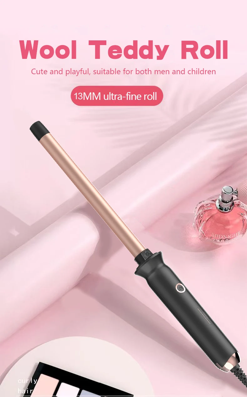 US-Stecker Typ A, brandneuer 9-mm-Lockenstab, für lockige Wellen, tragbar und praktisch, ideal als Geschenk für die Feiertage. – Detail 1
