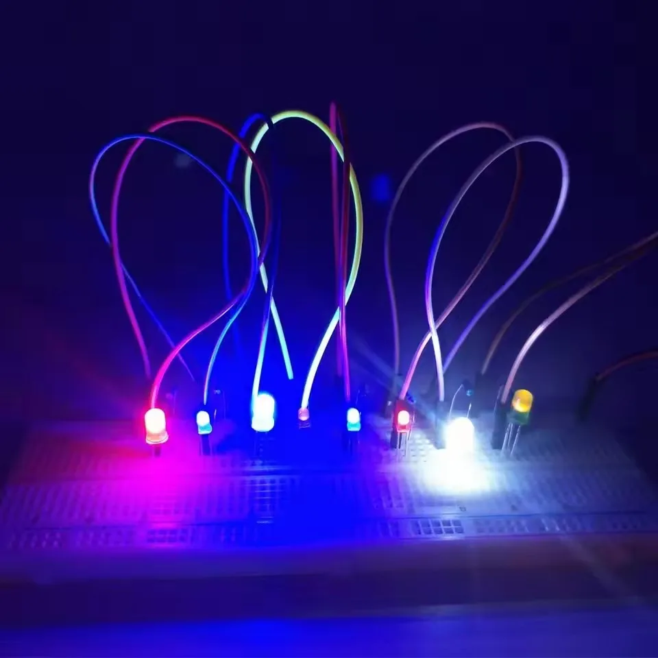 100/500 Teile/los 3mm 5mm F3 F5 Runde LED Ultra Helle Weiß Grün Gelb Blau Weiß Rot licht Emittierende Diode Für Diy Kit
