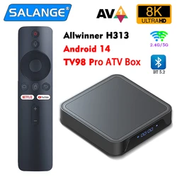 TV98 Pro Smart TV Box Android 11 to 14 Ultra HD 8K Allwinner H313  2+8G/16G Dual Wifi BT Media Player Set Top Box