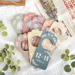 8Pcs /Set Infant Wardrobe Divider Label Newborn 24 Months Baby Closet Dividers Wood Nursery Clothes Organizers For 0-7 Years Old