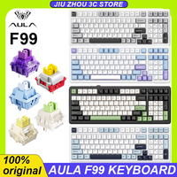 Aula F99 Mechanical Keyboard Bluetooth 5.0/2.4g Wireless/Wired Pbt Keycaps Hot Plug Gasket 99 Keys Customized Gaming Keyboard