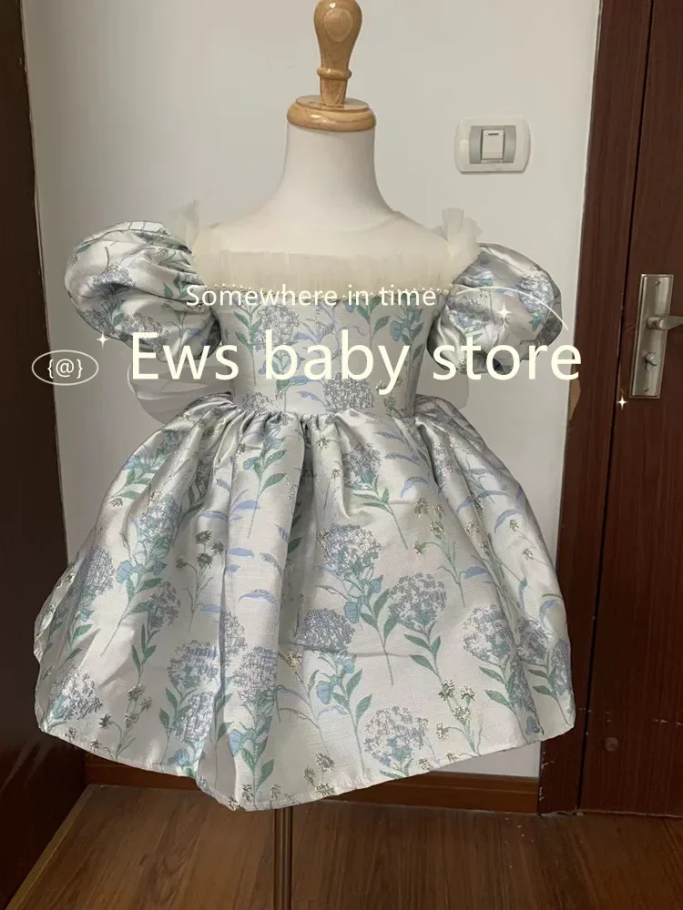 Baby Princess Ball Gown Birthday Party Christening Clothes A1324 Flower Girl Dresses For Weddings Vestido Nena  Ropa De Niña