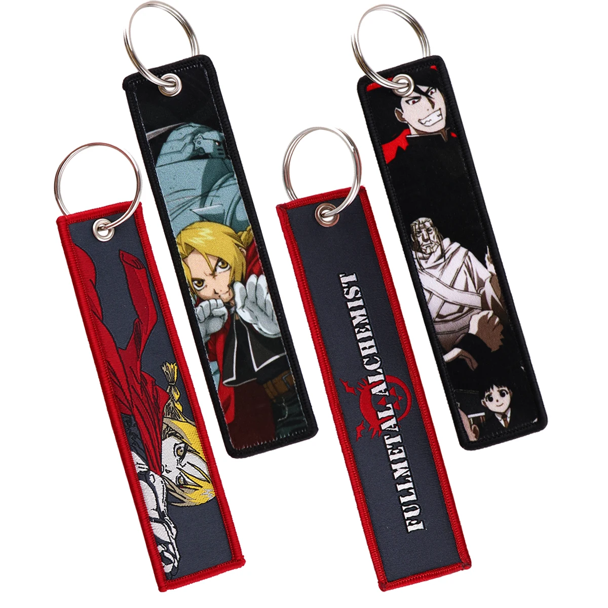 Anime Key Tag Embroidery Key Fobs Keychain For Car Keys Backpack Chaveiro Jewelry Key Ring Accessories