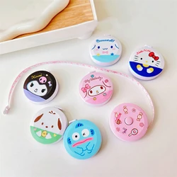 1.5M 60Inch Sanrio Soft Tape Measuring Hello Kitty Kuromi Cinnamoroll Melody Body Clothing Double Scale Measuring Tool Girl Gift