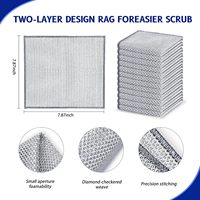 20PCS Wire Dishwashing Rags for Wet and Dry Non-Scratch Steel Wool Scrubber Cleaning Pads Wipes Stainless Miracle Cloths Sponges