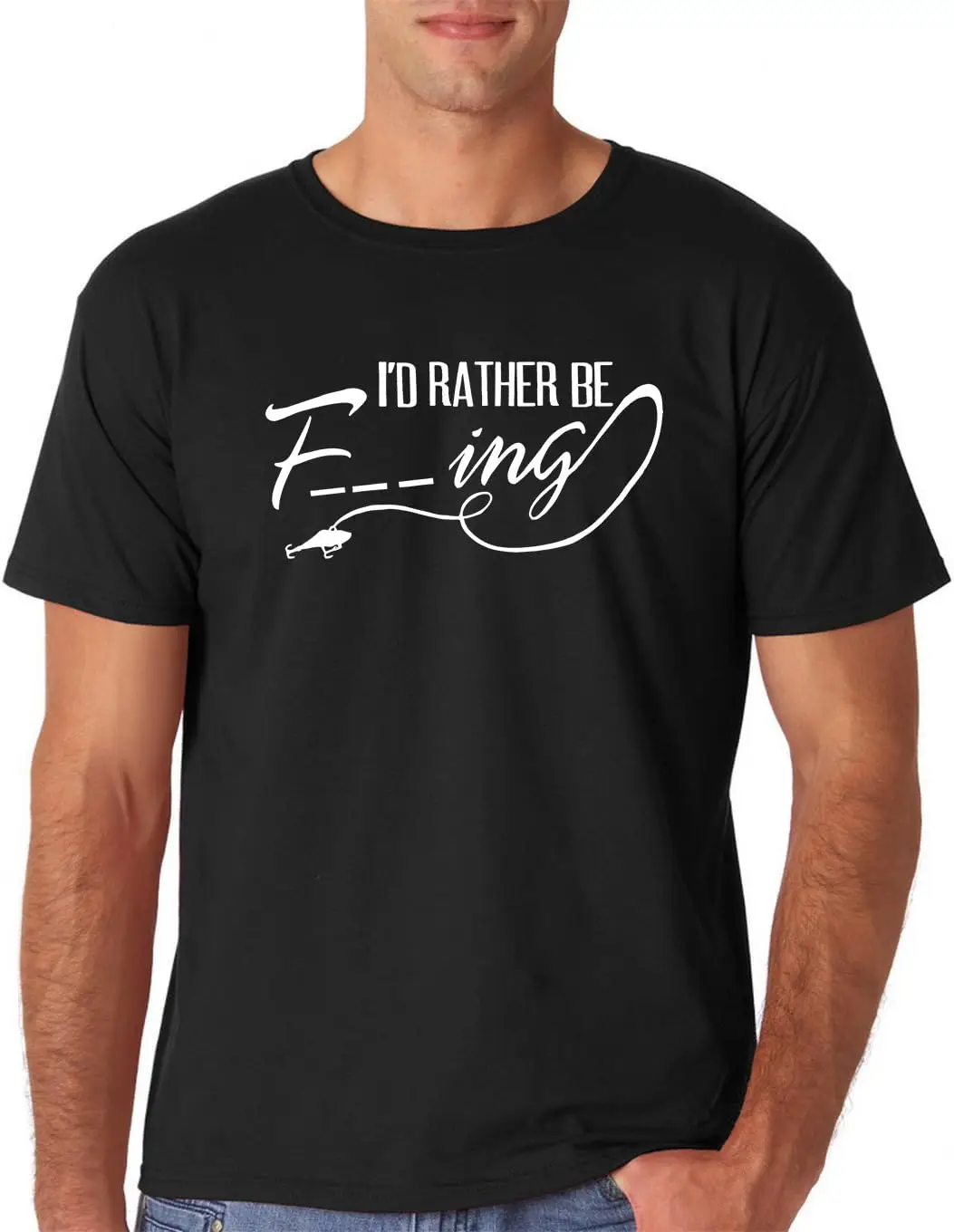 

AW Fashions I'd Rather Be Fishing - Funny Fisherman Clothes - Fishing Gifts for Fathers Day Men's T-Shirt