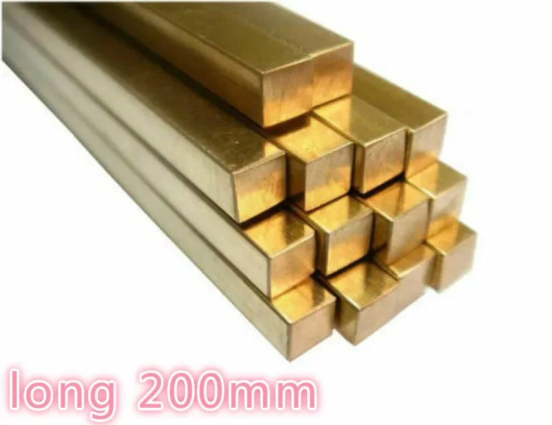 1pcs H59 Brass Square Rod Stick Solid Bar 5/6/8/10/12/15/20x5/6/8/10/12/15/20x200mm customize service Cutting Tool Metal Cube