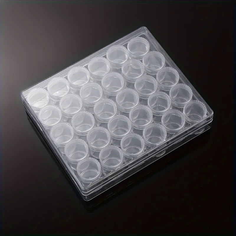 Small Clear Empty Storage Box, Plastic Square Organizer for Beads