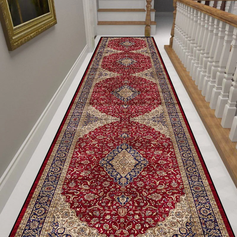 Bohemian Long Corridor Carpet Luxury European Decoration Hallway Rug Non-slip Easy Cleaning Floor Mat Stairway Runners Carpets