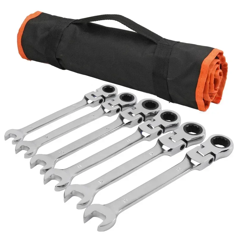 17-piece Ratchet Combination Metric Wrench Sets Torque Gear Spanner Kit Chrome Vanadium Steel Ratchet Wrenchs Hand Tools Set